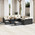 Casa si Gradina - Gradina si terasa - Mobilier exterior - Canapele si fotolii gradina - Set de Canapea pentru Gradina  13 Piese cu Perne Negru Poliratan Acacia - Infinity.ro