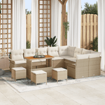 Casa si Gradina - Gradina si terasa - Mobilier exterior - Canapele si fotolii gradina - Set Canapea Gradina 13 Piese cu Perne Bej Ratan Polimer Acacia - Infinity.ro