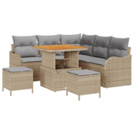 Casa si Gradina - Gradina si terasa - Mobilier exterior - Canapele si fotolii gradina - Set canapea gradina 8 piese bej ratan poli - Infinity.ro
