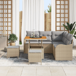 Casa si Gradina - Gradina si terasa - Mobilier exterior - Canapele si fotolii gradina - Set canapea gradina 8 piese bej ratan poli - Infinity.ro
