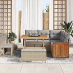 Casa si Gradina - Gradina si terasa - Mobilier exterior - Canapele si fotolii gradina - Set canapea pentru gradina  8 Piese cu perne Bej Poliratan Acacia - Infinity.ro