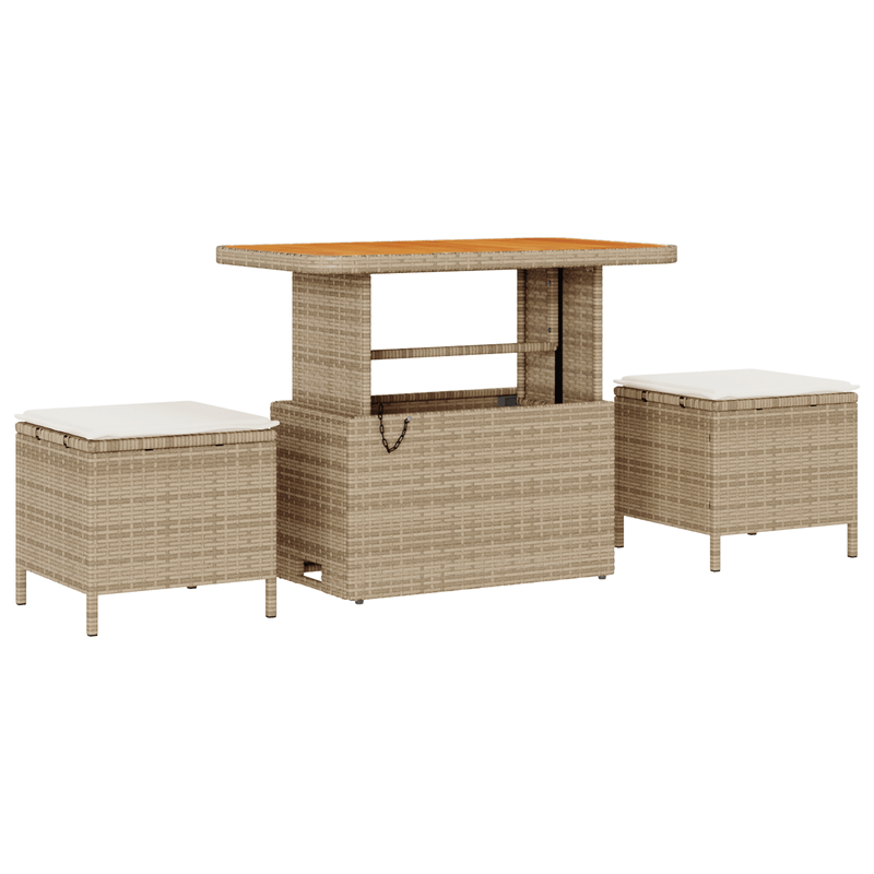Casa si Gradina - Gradina si terasa - Mobilier exterior - Canapele si fotolii gradina - Set de sofa de gradina cu 10 piese cu pernute Bej Ratan Polimeric Acacia - Infinity.ro