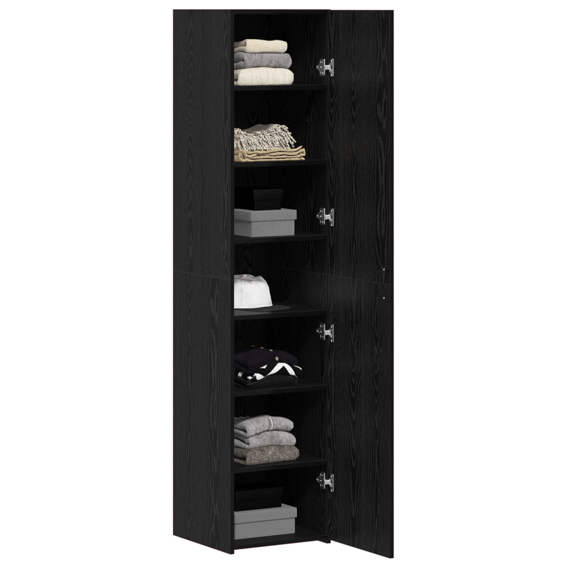 Casa si Gradina - Mobilier - Comode si corpuri - Corpuri bucatarie - Highboard Stejar Negru 40x42.5x185 cm Lemn prelucrat - Infinity.ro