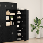 Casa si Gradina - Mobilier - Comode si corpuri - Corpuri bucatarie - Highboard Stejar Negru 40x42.5x185 cm Lemn prelucrat - Infinity.ro