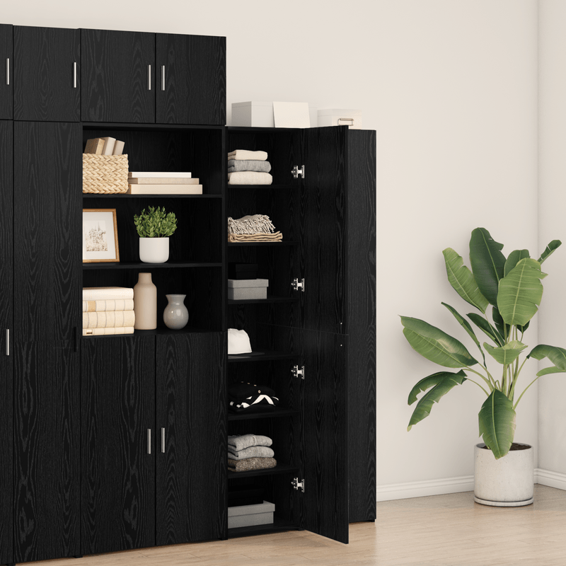 Casa si Gradina - Mobilier - Comode si corpuri - Corpuri bucatarie - Highboard Stejar Negru 40x42.5x185 cm Lemn prelucrat - Infinity.ro