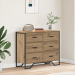 Casa si Gradina - Mobilier - Comode si corpuri - Comode - Comoda din Stejar Artizanal 91x35.5x74.5 cm Lemn Inginerizat - Infinity.ro