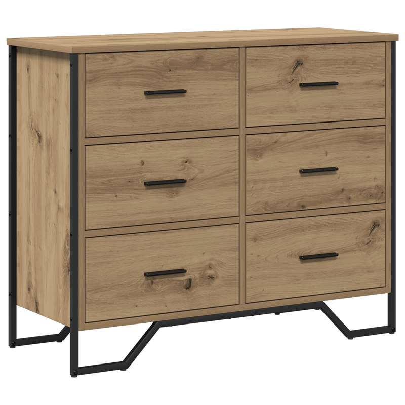 Casa si Gradina - Mobilier - Comode si corpuri - Comode - Comoda din Stejar Artizanal 91x35.5x74.5 cm Lemn Inginerizat - Infinity.ro