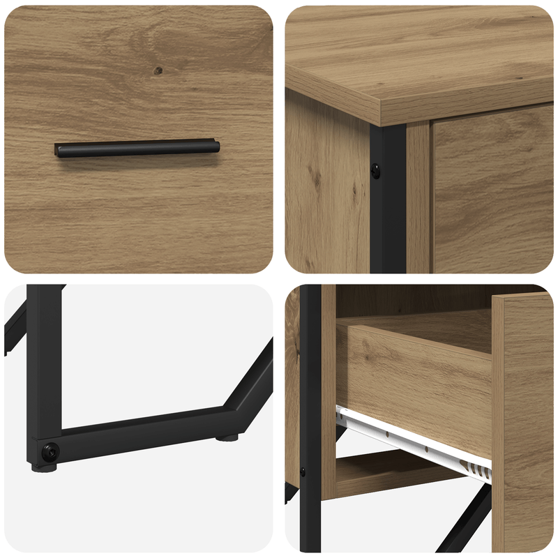 Casa si Gradina - Mobilier - Comode si corpuri - Comode - Comoda din Stejar Artizanal 91x35.5x74.5 cm Lemn Inginerizat - Infinity.ro