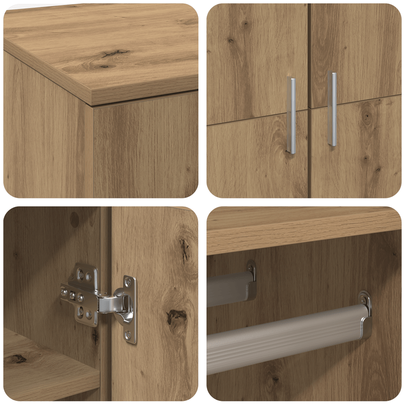 Casa si Gradina - Mobilier - Organizare si depozitare - Organizator incaltaminte - Dulap de stejar artizanal 80x39x178 cm Lemn prelucrat - Infinity.ro