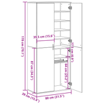 Casa si Gradina - Mobilier - Organizare si depozitare - Organizator incaltaminte - Dulap de stejar artizanal 80x39x178 cm Lemn prelucrat - Infinity.ro