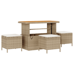 Casa si Gradina - Gradina si terasa - Mobilier exterior - Canapele si fotolii gradina - Set de canapea pentru gradina  10 piese cu perne Bej Ratan poliester - Infinity.ro