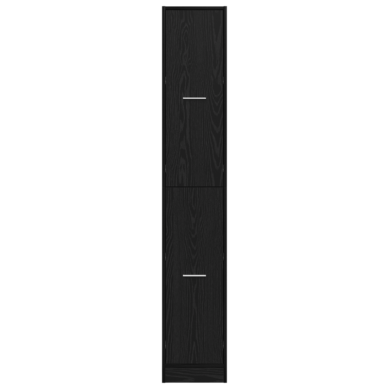 Casa si Gradina - Mobilier - Dulapuri si sifoniere - Dulapuri - Dulap de Apothecary Negru de Stejar 30x41x174.5 cm din Lemn Stratificat - Infinity.ro