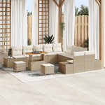 Casa si Gradina - Gradina si terasa - Mobilier exterior - Canapele si fotolii gradina - Set de canapea pentru gradina  13 piese cu perne bej ratan acacia - Infinity.ro