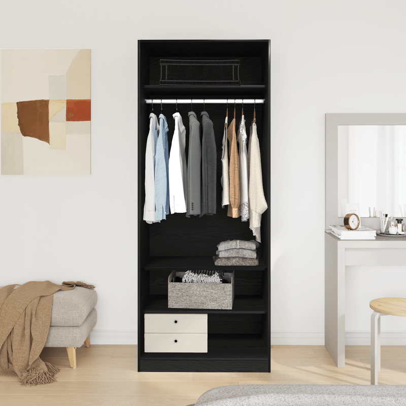 Casa si Gradina - Mobilier - Dulapuri si sifoniere - Dulapuri - Dulap Stejar Negru Set de 2 Stejar negru Lemn prelucrat - Infinity.ro