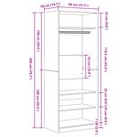 Casa si Gradina - Mobilier - Dulapuri si sifoniere - Dulapuri - Dulap Stejar Negru Set de 2 Stejar negru Lemn prelucrat - Infinity.ro