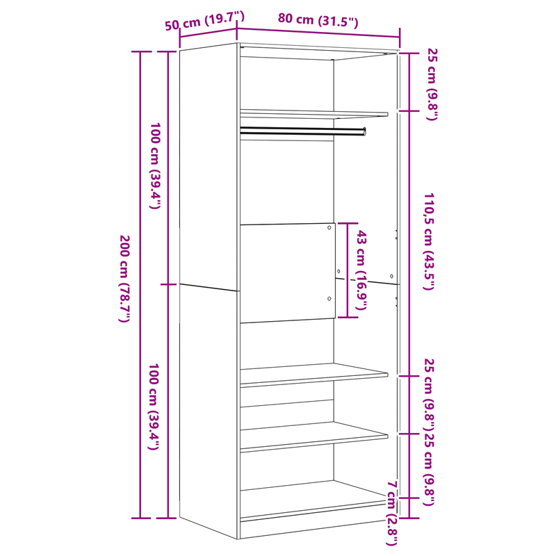 Casa si Gradina - Mobilier - Dulapuri si sifoniere - Dulapuri - Dulap Stejar Negru Set de 2 Stejar negru Lemn prelucrat - Infinity.ro