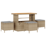 Casa si Gradina - Gradina si terasa - Mobilier exterior - Canapele si fotolii gradina - Set de 10 piese canapea pentru gradina cu perne Bej Poliratan Acacia - Infinity.ro