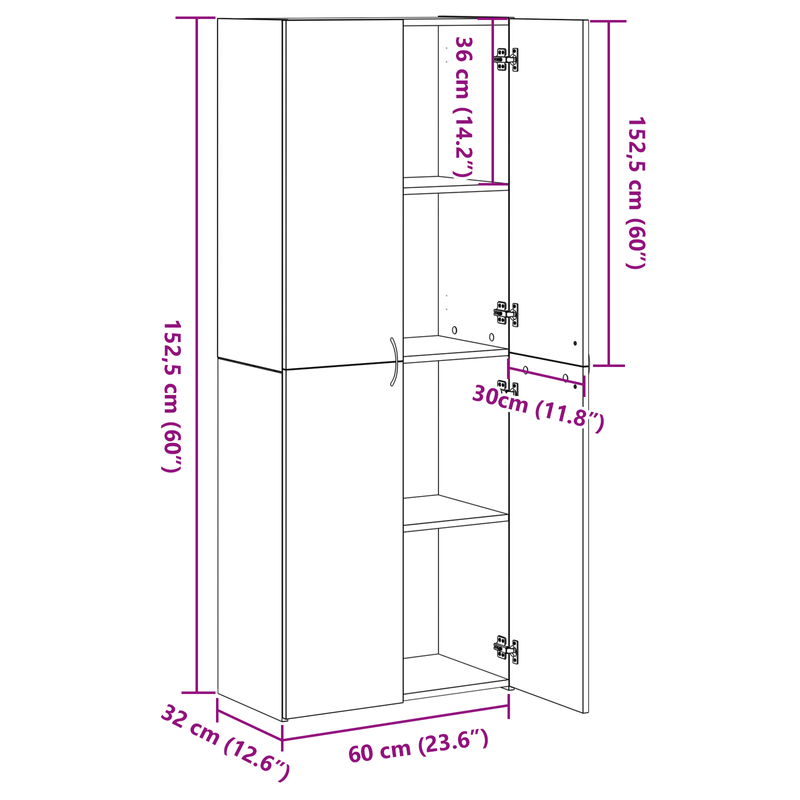 Casa si Gradina - Mobilier - Dulapuri si sifoniere - Dulapuri - Birou de Fiset Set de 2 Lemn Vechi Lemn Masiv Recuperat - Infinity.ro