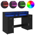 Casa si Gradina - Mobilier - Mese si birouri - Birouri - Birou Stejar negru 140x55x91 cm Lemn prelucrat - Infinity.ro