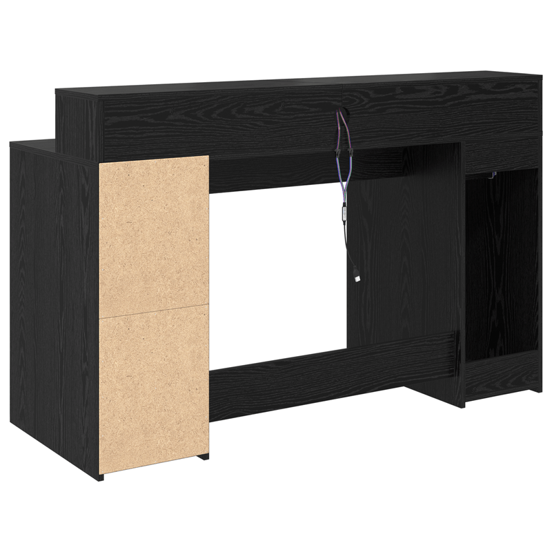 Casa si Gradina - Mobilier - Mese si birouri - Birouri - Birou Stejar negru 140x55x91 cm Lemn prelucrat - Infinity.ro