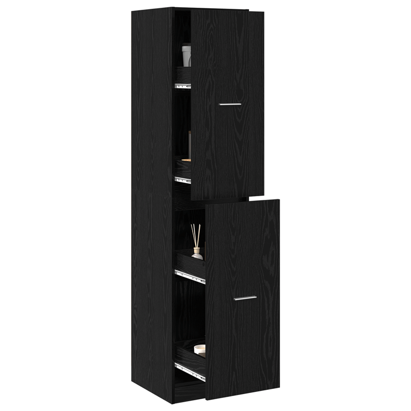 Casa si Gradina - Mobilier - Dulapuri si sifoniere - Dulapuri - Dulap apothecary Stejar Negru 40x41x174.5 cm Lemn stratificat - Infinity.ro