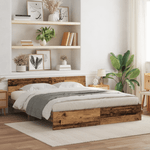 Casa si Gradina - Mobilier - Paturi si accesorii - Paturi - Cadru de pat cu tablie din lemn vechi 180x200 cm Lemn prelucrat - Infinity.ro