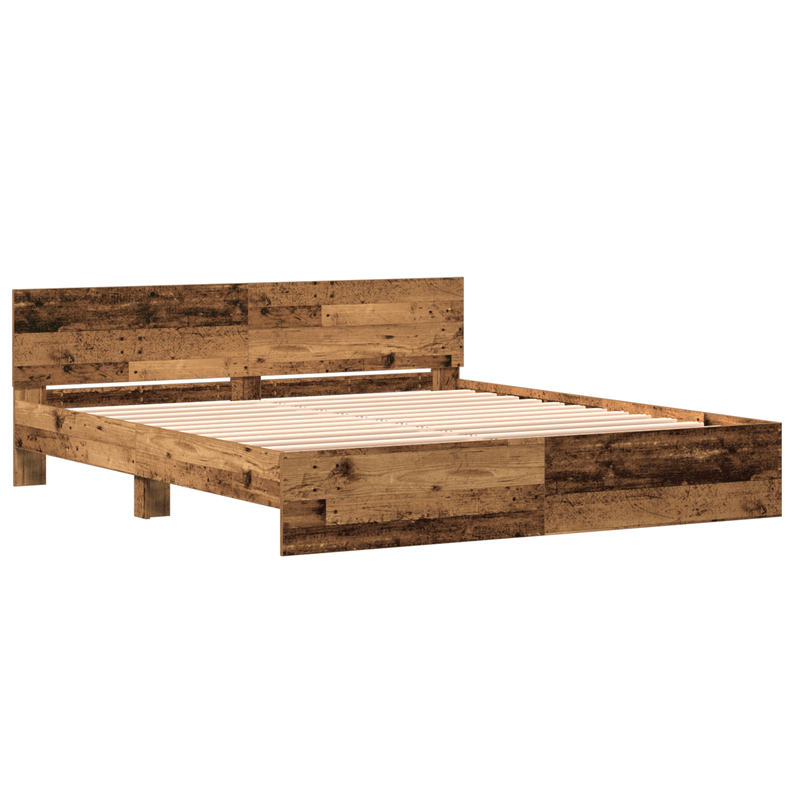 Casa si Gradina - Mobilier - Paturi si accesorii - Paturi - Cadru de pat cu tablie din lemn vechi 180x200 cm Lemn prelucrat - Infinity.ro