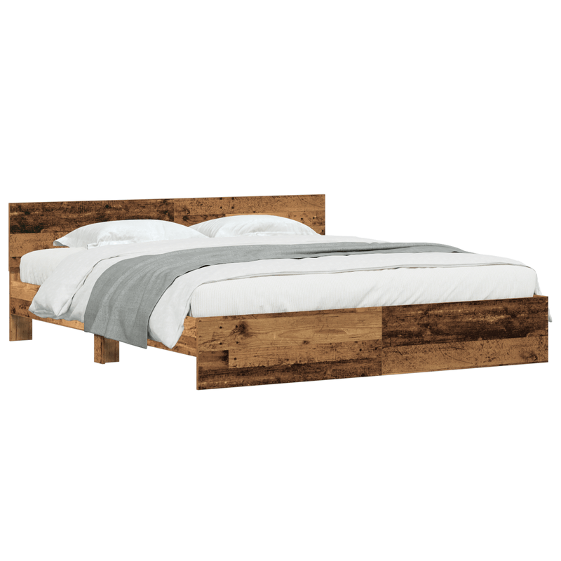 Casa si Gradina - Mobilier - Paturi si accesorii - Paturi - Cadru de pat cu tablie din lemn vechi 180x200 cm Lemn prelucrat - Infinity.ro