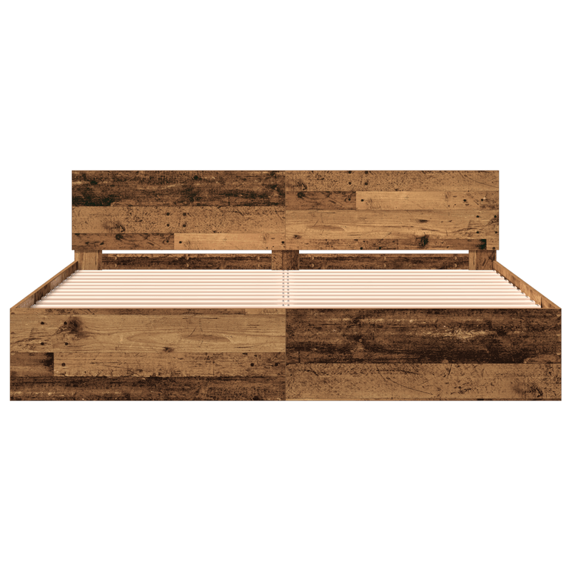 Casa si Gradina - Mobilier - Paturi si accesorii - Paturi - Cadru de pat cu tablie din lemn vechi 180x200 cm Lemn prelucrat - Infinity.ro