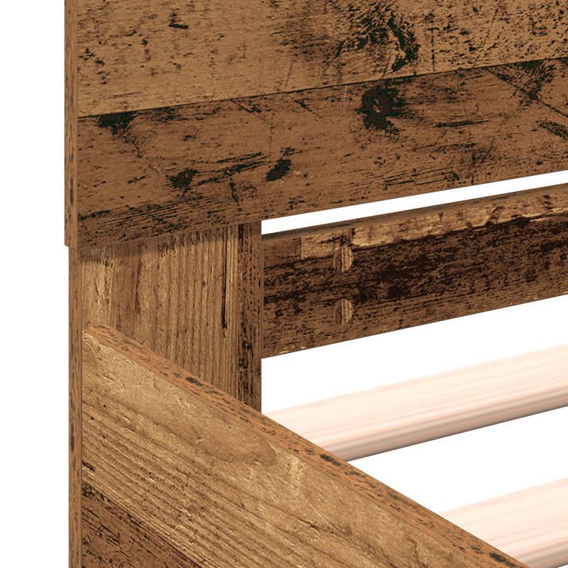 Casa si Gradina - Mobilier - Paturi si accesorii - Paturi - Cadru de pat cu tablie din lemn vechi 180x200 cm Lemn prelucrat - Infinity.ro