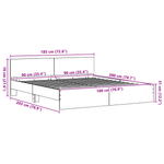Casa si Gradina - Mobilier - Paturi si accesorii - Paturi - Cadru de pat cu tablie din lemn vechi 180x200 cm Lemn prelucrat - Infinity.ro