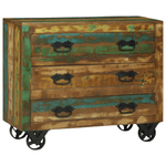 Casa si Gradina - Mobilier - Comode si corpuri - Comode - Dulap cu 3 sertare 80x30x65 cm Lemn masiv recuperat - Infinity.ro
