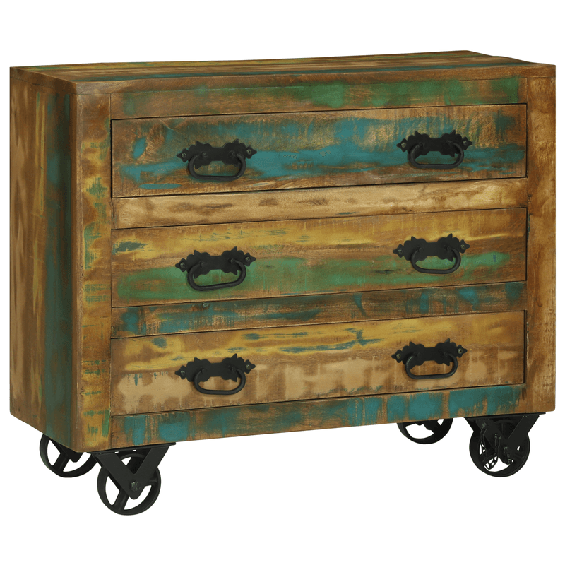 Casa si Gradina - Mobilier - Comode si corpuri - Comode - Dulap cu 3 sertare 80x30x65 cm Lemn masiv recuperat - Infinity.ro