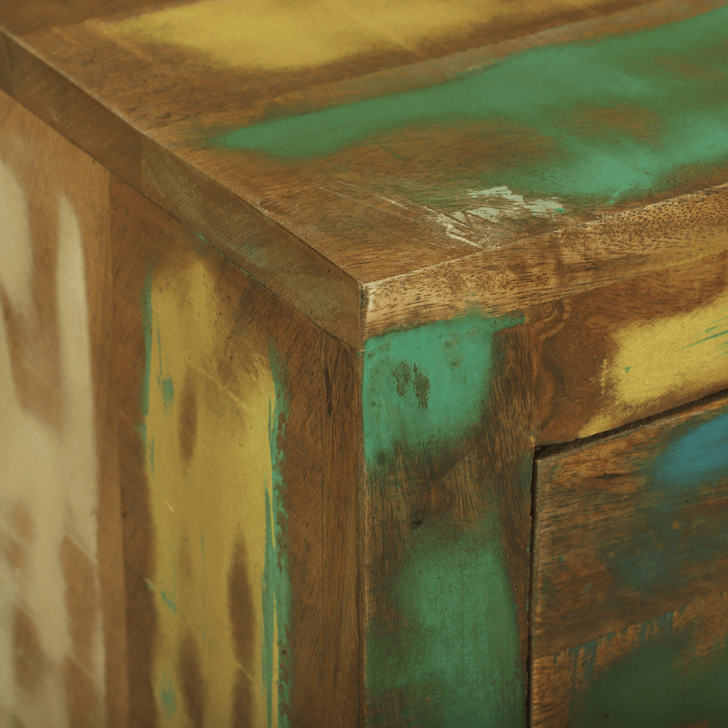 Casa si Gradina - Mobilier - Comode si corpuri - Comode - Dulap cu 3 sertare 80x30x65 cm Lemn masiv recuperat - Infinity.ro