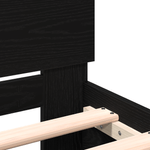 Casa si Gradina - Mobilier - Paturi si accesorii - Paturi - Pat cu spatar din stejar negru 180x200 cm Lemn inginerat - Infinity.ro