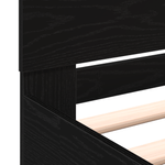 Casa si Gradina - Mobilier - Paturi si accesorii - Paturi - Pat cu spatar din stejar negru 180x200 cm Lemn inginerat - Infinity.ro