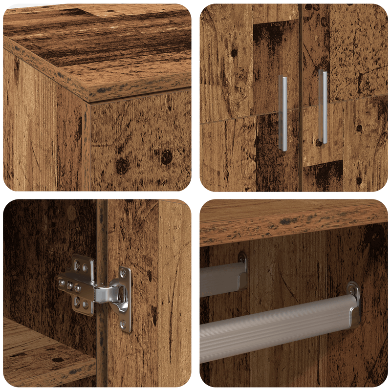 Casa si Gradina - Mobilier - Organizare si depozitare - Organizator incaltaminte - Buffet Lemn Uzat 80x39x178 cm Lemn Inginerie - Infinity.ro