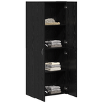 Casa si Gradina - Constructii - Depozitare, transport si protectie - Rafturi, fisete si vestiare - Fiset Set de 2 Stejar negru Lemn prelucrat 60 x 32 x 153 cm - Infinity.ro