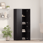 Casa si Gradina - Constructii - Depozitare, transport si protectie - Rafturi, fisete si vestiare - Fiset Set de 2 Stejar negru Lemn prelucrat 60 x 32 x 153 cm - Infinity.ro