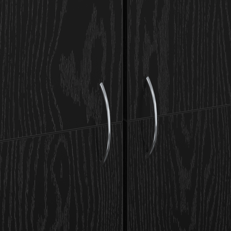 Casa si Gradina - Constructii - Depozitare, transport si protectie - Rafturi, fisete si vestiare - Fiset Set de 2 Stejar negru Lemn prelucrat 60 x 32 x 153 cm - Infinity.ro