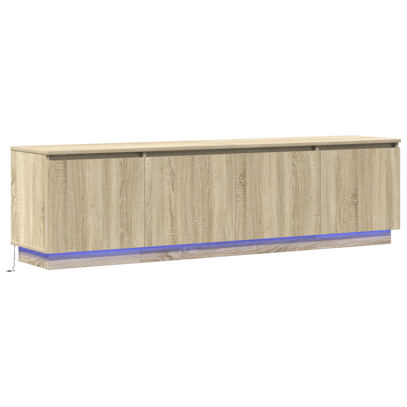 Casa si Gradina - Mobilier - Comode si corpuri - Comode - dulap TV cu LED Stejar Sonoma 180x38x49 cm Lemn prelucrat - Infinity.ro