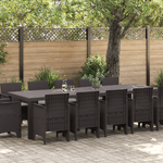 Casa si Gradina - Gradina si terasa - Mobilier exterior - Mese gradina - Set de mese pentru gradina cu 13 piese cu perne maro din ratan poli - Infinity.ro