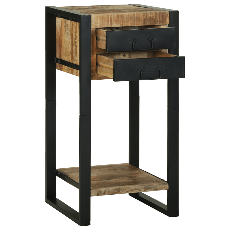 Casa si Gradina - Mobilier - Comode si corpuri - Noptiere - Masuta laterala 40x40x80 cm Lemn Masiv Rau Mango - Infinity.ro