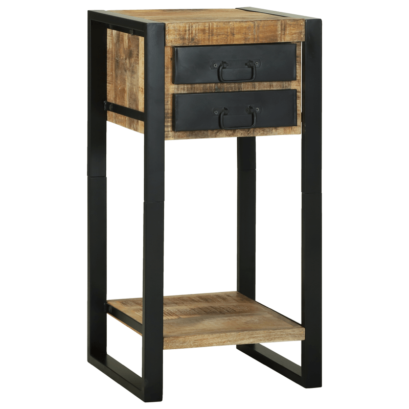 Casa si Gradina - Mobilier - Comode si corpuri - Noptiere - Masuta laterala 40x40x80 cm Lemn Masiv Rau Mango - Infinity.ro