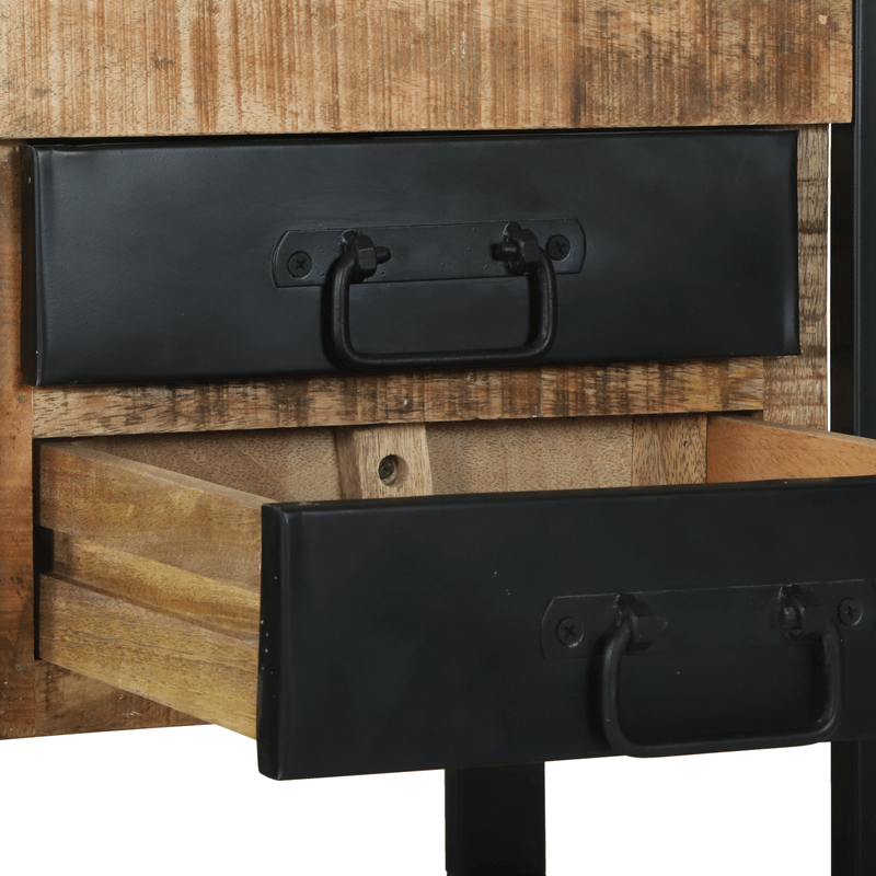 Casa si Gradina - Mobilier - Comode si corpuri - Noptiere - Masuta laterala 40x40x80 cm Lemn Masiv Rau Mango - Infinity.ro