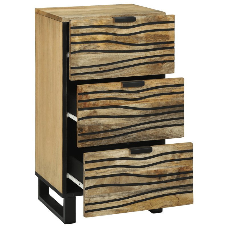 Casa si Gradina - Mobilier - Comode si corpuri - Comode - Comoda 40x33.5x75 cm din Lemn Masiv de Mango si Lemn Ingineresc - Infinity.ro