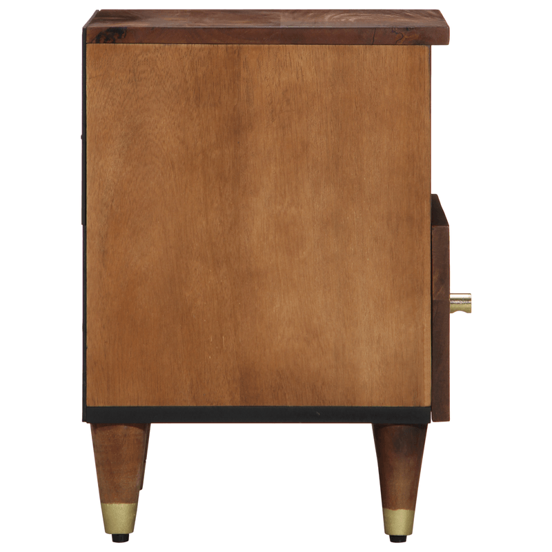 Casa si Gradina - Mobilier - Comode si corpuri - Noptiere - Noptiera 2 pcs 40x33x46 cm Lemn Solid Mango - Infinity.ro