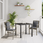 Casa si Gradina - Gradina si terasa - Mobilier exterior - Seturi mobila gradina - Set de Dining pentru Gradina cu Perne Gri Poliratan - Infinity.ro
