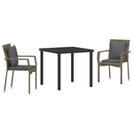 Casa si Gradina - Gradina si terasa - Mobilier exterior - Seturi mobila gradina - Set de Dining pentru Gradina cu Perne Gri Poliratan - Infinity.ro