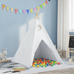 Jucarii, Copii si Bebe - Jucarii si jocuri - Jucarii de exterior - Spatii de joaca si accesorii - Cort Teepee pentru Copii cu Geanta Peach & Bile de Joaca Alb - Infinity.ro